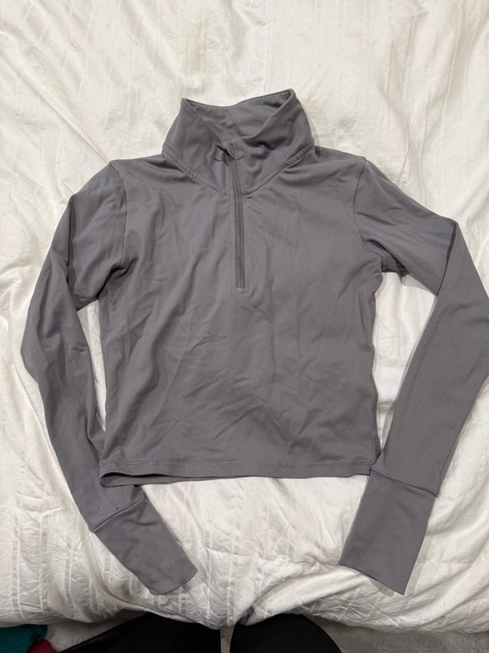 PARAGON Gray Long-Sleeve Half-Zip Athletic Top